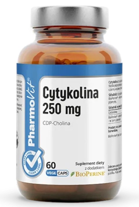 CYTYKOLINA (250 mg) BEZGLUTENOWA 60 KAPSUŁEK - PHARMOVIT (CLEAN LABEL) PHARMOVIT (suplementy diety)