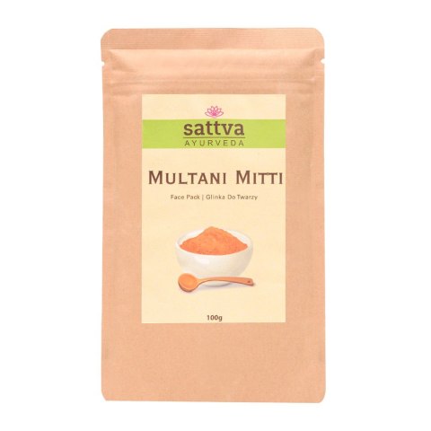 GLINKA KOSMETYCZNA DO TWARZY MULTANI MITTI 100 g - SATTVA SATTVA (kosmetyki ajurwedyjskie, kadzidełka) GLINKA KOSMETYCZNA DO TWARZY MULTANI MITTI 100 g - SATTVA SATTVA (kosmetyki ajurwedyjskie, kadzidełka)