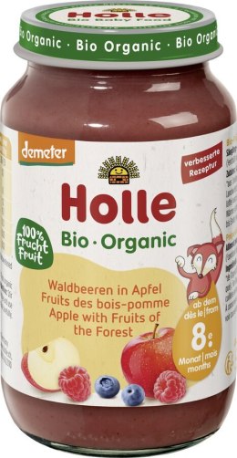 JABŁKO - OWOCE LEŚNE BEZ DODATKU CUKRÓW OD 8 MIESIĄCA DEMETER BIO 220 g (SŁOIK) - HOLLE HOLLE (żywność dla niemowląt)