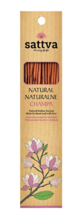 KADZIDEŁKA INDYJSKIE CHAMPA (15 szt.) 30 g - SATTVA (WELLNESS) SATTVA (kosmetyki ajurwedyjskie, kadzidełka)