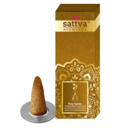 KADZIDEŁKA INDYJSKIE STOŻKOWE PALO SANTO (10 szt.) 20 g - SATTVA (AYURVEDA) SATTVA (kosmetyki ajurwedyjskie, kadzidełka)