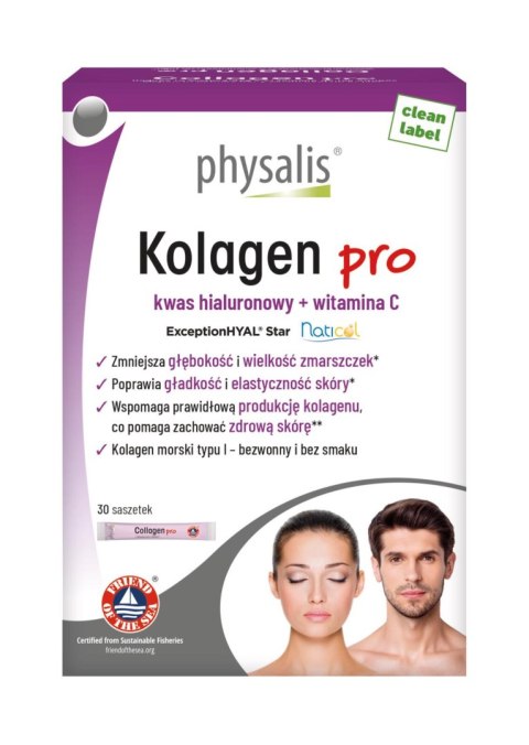 KOLAGEN RYBI + KWAS HIALURONOWY + WITAMINA C 30 SASZETEK - PHYSALIS PHYSALIS (olejki eteryczne, suplementy)