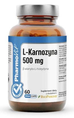 L-KARNOZYNA (500 mg) BEZGLUTENOWA 60 KAPSUŁEK - PHARMOVIT (CLEAN LABEL) PHARMOVIT (suplementy diety)