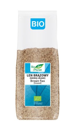 LEN BRĄZOWY (SIEMIĘ LNIANE) BIO 1 kg - BIO PLANET BIO PLANET - seria NIEBIESKA (ryże, kasze, ziarna)