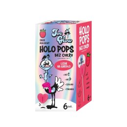 LIZAK SERCE KRYSZTAŁOWE O SMAKU MALINOWYM NA GARDŁO BEZ CUKRU BEZGLUTENOWY (6 szt.) 36 g - JOE GLOW JOE GLOW (lizaki, gumy, karmelki)