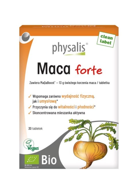 MACA FORTE BIO 30 TABLETEK - PHYSALIS PHYSALIS (olejki eteryczne, suplementy)