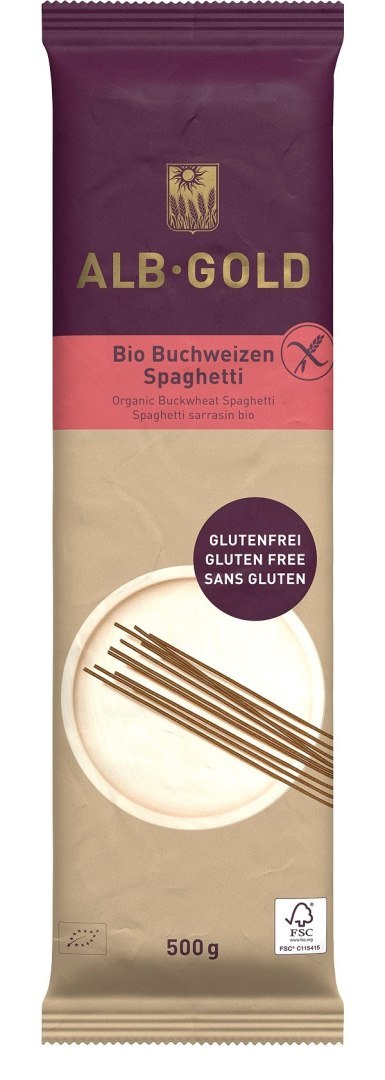 MAKARON (GRYCZANY) SPAGHETTI BEZGLUTENOWY BIO 500 g - ALB GOLD (ALB NATUR) ALB-GOLD (makarony)