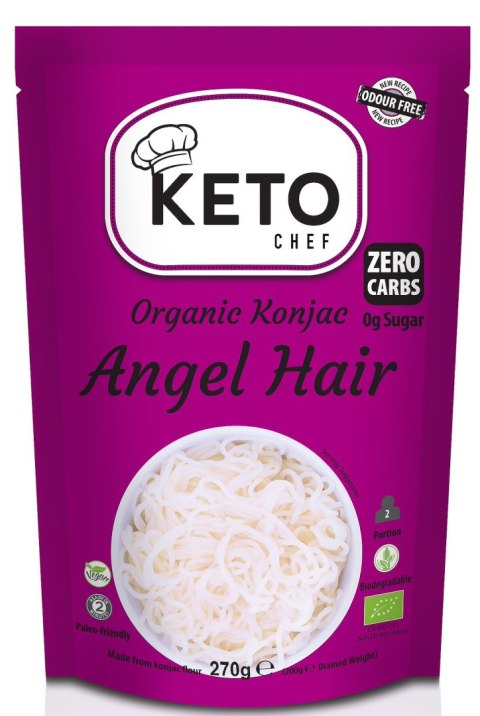 MAKARON (KONJAC) ANGEL HAIR BEZGLUTENOWY BIO 270 g (200 g) - KETO CHEF KETO CHEF (makarony konjac)