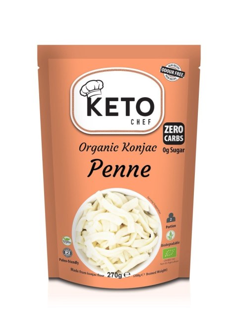MAKARON (KONJAC) PENNE BEZGLUTENOWY BIO 270 g (200 g) - KETO CHEF KETO CHEF (makarony konjac)