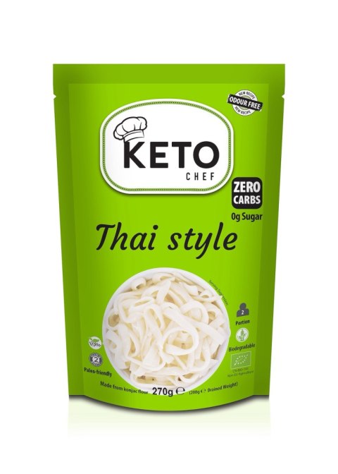 MAKARON (KONJAC) THAI STYLE BEZGLUTENOWY BIO 270 g (200 g) - KETO CHEF KETO CHEF (makarony konjac)