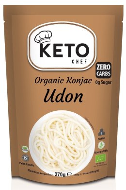 MAKARON (KONJAC) UDON BEZGLUTENOWY BIO 270 g (200 g) - KETO CHEF KETO CHEF (makarony konjac)
