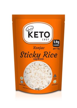 MAKARON KONJAC W KSZTAŁCIE RYŻU (STICKY RICE) DO SUSHI BEZGLUTENOWY 200 g - KETO CHEF KETO CHEF (makarony konjac)