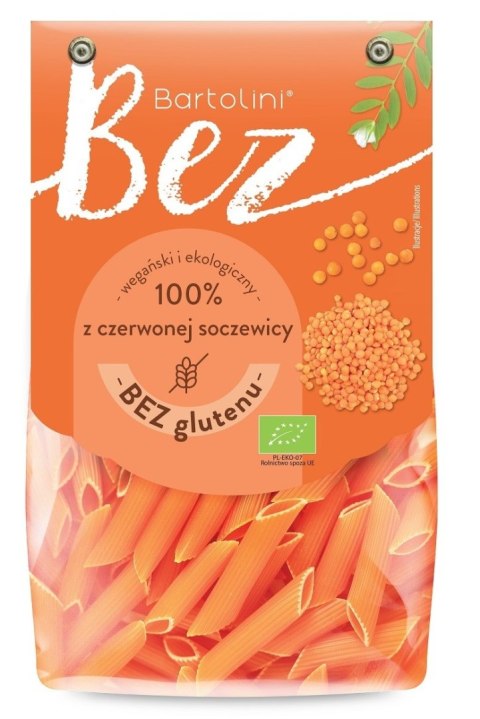 MAKARON PROTEINOWY (Z SOCZEWICY CZERWONEJ) PENNE BEZGLUTENOWY BIO 250 g - BARTOLINI BARTOLINI (makarony)