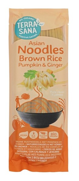 MAKARON (RYŻOWY RAZOWY Z DYNIĄ I IMBIREM) NOODLE SPAGHETTI BEZGLUTENOWY BIO 250 g - TERRASANA TERRASANA (kremy, makarony, sosy sojowe, inne)