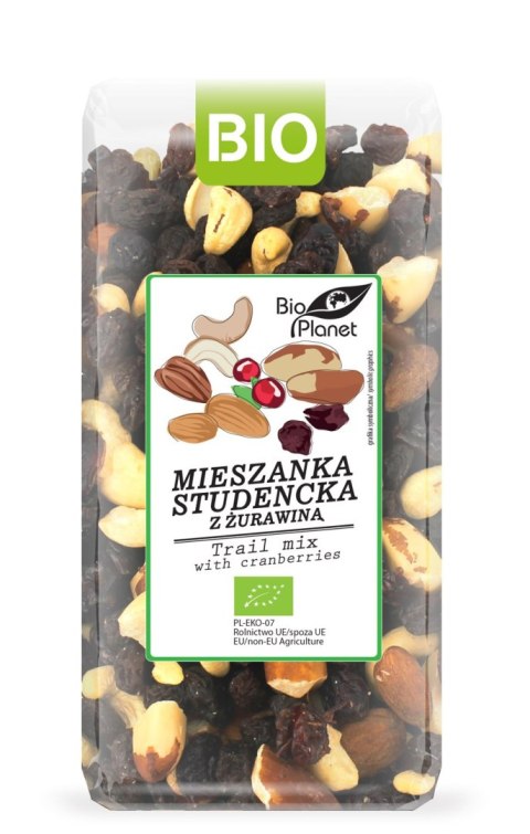 MIESZANKA STUDENCKA Z ŻURAWINĄ BIO 400 g - BIO PLANET BIO PLANET - seria PRZEKĄSKI