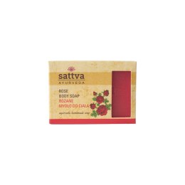 MYDŁO W KOSTCE DO CIAŁA RÓŻA 125 g - SATTVA SATTVA (kosmetyki ajurwedyjskie, kadzidełka)