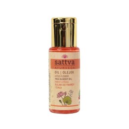 OLEJEK DO TWARZY I CIAŁA KWIAT LOTOSU 50 ml - SATTVA (AYURVEDA) SATTVA (kosmetyki ajurwedyjskie, kadzidełka)