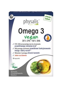 OMEGA-3 VEGAN 30 KAPSUŁEK - PHYSALIS PHYSALIS (olejki eteryczne, suplementy)