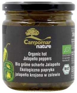 PAPRYKA JALAPENO ZIELONA KROJONA W ZALEWIE BIO 350 g (130 g) - CAMPOMAR NATURE CAMPOMAR NATURE (hiszpańskie oliwy i oliwki, miód)