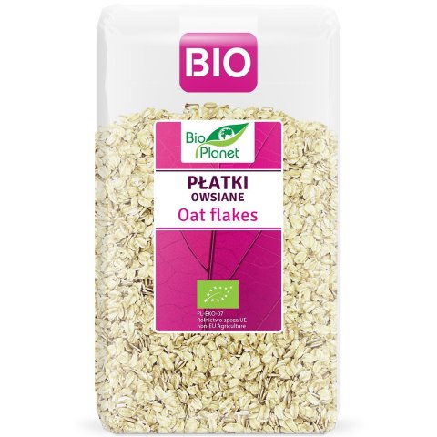 PŁATKI OWSIANE BIO 600 g - BIO PLANET BIO PLANET - seria RÓŻOWA (płatki, otręby, musli)