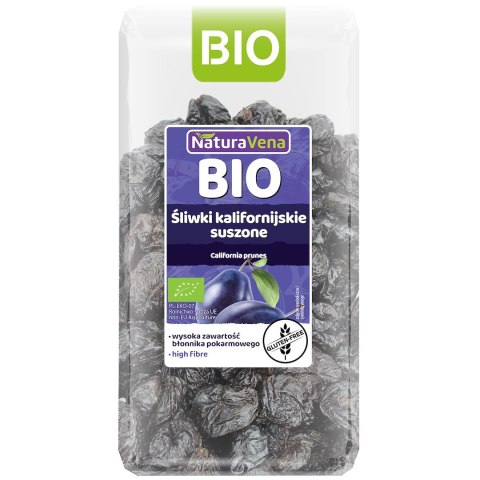 ŚLIWKI KALIFORNIJSKIE SUSZONE BEZGLUTENOWE BIO 400 g - NATURAVENA NATURAVENA