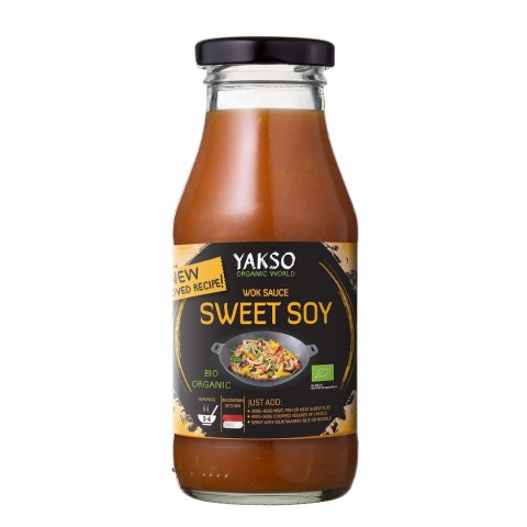 SOS SOJOWY SŁODKI DO WOKA BIO 240 ml - YAKSO YAKSO (sosy sojowe, prażynki)