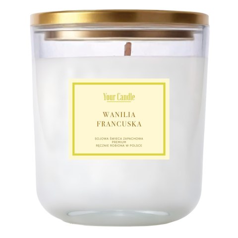 ŚWIECA SOJOWA ZAPACHOWA WANILIA FRANCUSKA 180 ml - YOUR CANDLE (PRODUKT SEZONOWY) YOUR CANDLE (świece, olejki eteryczne)