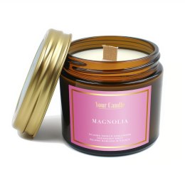 ŚWIECA SOJOWA ZAPACHOWA Z DREWNIANYM KNOTEM MAGNOLIA 120 ml - YOUR CANDLE YOUR CANDLE (świece, olejki eteryczne)