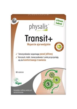 TABLETKI NA WSPARCIE PRACY JELIT (TRANSIT+) 60 szt. - PHYSALIS PHYSALIS (olejki eteryczne, suplementy)