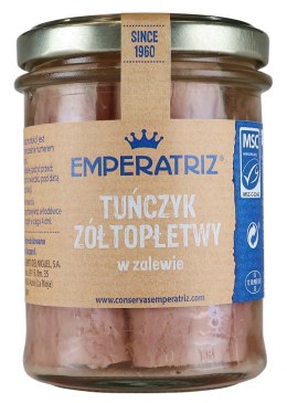 TUŃCZYK ŻÓŁTOPŁETWY FILETY MSC W SOSIE WŁASNYM 185 g (130 g) (SŁOIK) - EMPERATRIZ EMPERATRIZ (tuńczyki, sardynki, makrele)