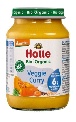 WARZYWNE CURRY BEZ DODATKU CUKRÓW BEZGLUTENOWE OD 6 MIESIĄCA DEMETER BIO 190 g (SŁOIK) - HOLLE HOLLE (żywność dla niemowląt)