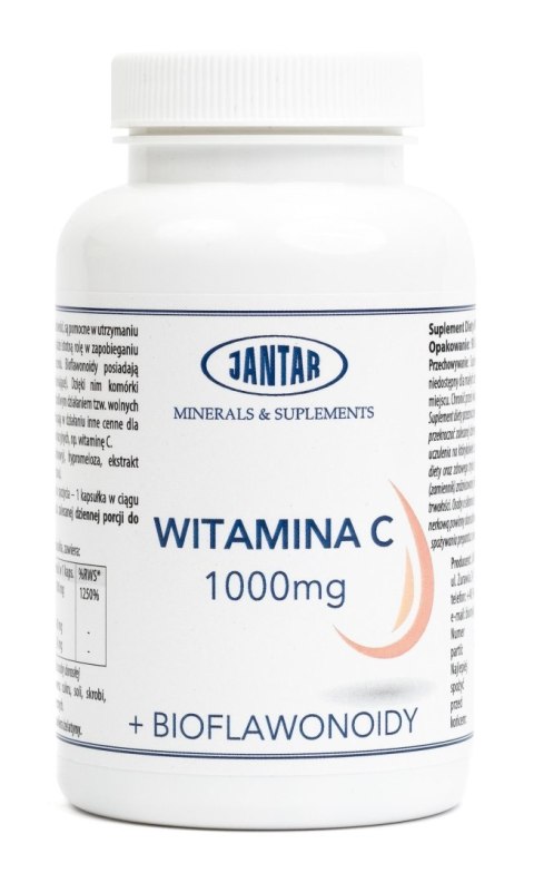 WITAMINA C (1000 mg) 90 KAPSUŁEK - JANTAR JANTAR (woda i suplementy)