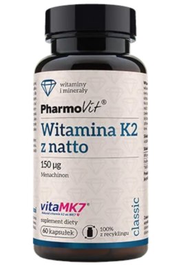 WITAMINA K2 (150 µg) BEZGLUTENOWA 60 KAPSUŁEK - PHARMOVIT (CLASSIC) PHARMOVIT (suplementy diety)