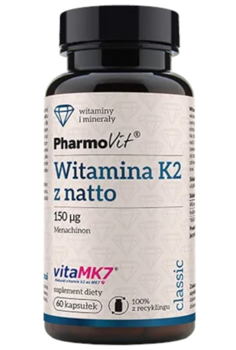WITAMINA K2 (150 µg) BEZGLUTENOWA 60 KAPSUŁEK - PHARMOVIT (CLASSIC) PHARMOVIT (suplementy diety)