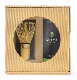 ZESTAW HERBATA ZIELONA MATCHA CODZIENNA JAPOŃSKA BIO 30 g & MIOTEŁKA BAMBUSOWA CHASEN - MOYA MATCHA MOYA MATCHA (herbaty zielone, matcha)
