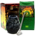 ZESTAW YERBA MATE BIO 400 g, MATERO (LOSOWY WZÓR), BOMBILLA - YERBA MATE GREEN ORGANIC YERBA MATE GREEN (yerba mate)