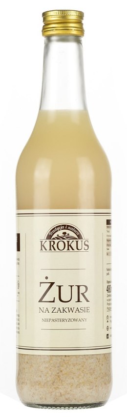 ŻUR NA ZAKWASIE NIEPASTERYZOWANY 500 ml - KROKUS KROKUS (przetwory owocowe i warzywne)
