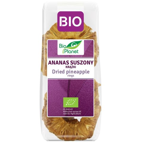 ANANAS SUSZONY KRĄŻKI BIO 100 g - BIO PLANET BIO PLANET - seria FIOLETOWA (owoce suszone)