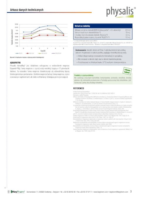 ASHWAGANDHA + MAGNEZ 30 TABLETEK - PHYSALIS PHYSALIS (olejki eteryczne, suplementy)