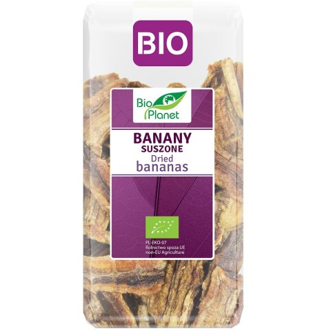 BANANY SUSZONE BIO 150 g - BIO PLANET BIO PLANET - seria FIOLETOWA (owoce suszone)