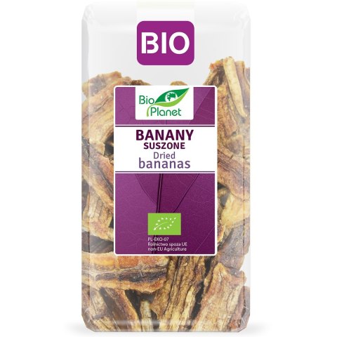 BANANY SUSZONE BIO 400 g - BIO PLANET BIO PLANET - seria FIOLETOWA (owoce suszone)