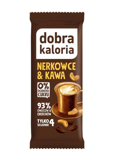 BATON DAKTYLOWY NERKOWCE & KAWA BEZ DODATKU CUKRÓW 35 g - DOBRA KALORIA DOBRA KALORIA (batony, produkty śniad. i wege)