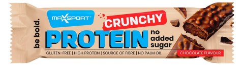 BATON PROTEINOWY CRUNCHY KAKAOWY W CZEKOLADZIE MLECZNEJ BEZ DODATKU CUKRÓW BEZGLUTENOWY 40 g - MAXSPORT MAXSPORT (batony, kremy, makarony)