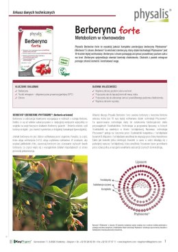 BERBERYNA FORTE 30 TABLETEK - PHYSALIS PHYSALIS (olejki eteryczne, suplementy)