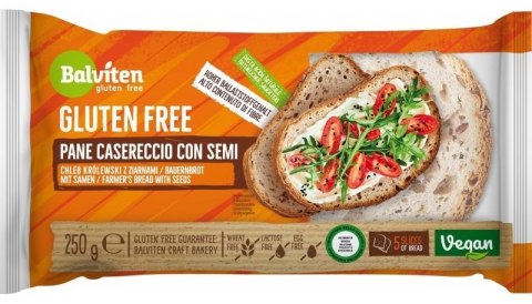 CHLEB KRÓLEWSKI CIEMNY Z ZIARNAMI KROJONY BEZGLUTENOWY 250 g - BALVITEN BALVITEN (chleby, mieszanki do wypieku)