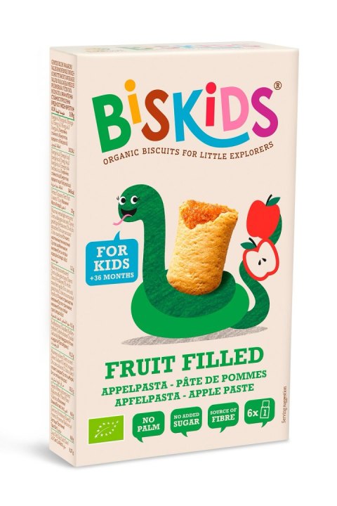 CIASTECZKA Z NADZIENIEM JABŁKOWYM OD 3 ROKU BIO 120 g - BISKIDS BISKIDS (ciastka dla dzieci)