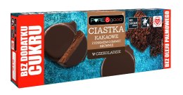 CIASTKA KAKAOWE Z KREMEM O SMAKU BROWNIE W CZEKOLADZIE DESEROWEJ BEZ DODATKU CUKRÓW 128 g - PURE&GOOD PURE&GOOD (czekolady, ciastka, przetwory)