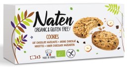 CIASTKA OWSIANE Z CZEKOLADĄ I ORZECHAMI LASKOWYMI BEZGLUTENOWE BIO 120 g - NATEN NATEN (ciastka bezglutenowe)