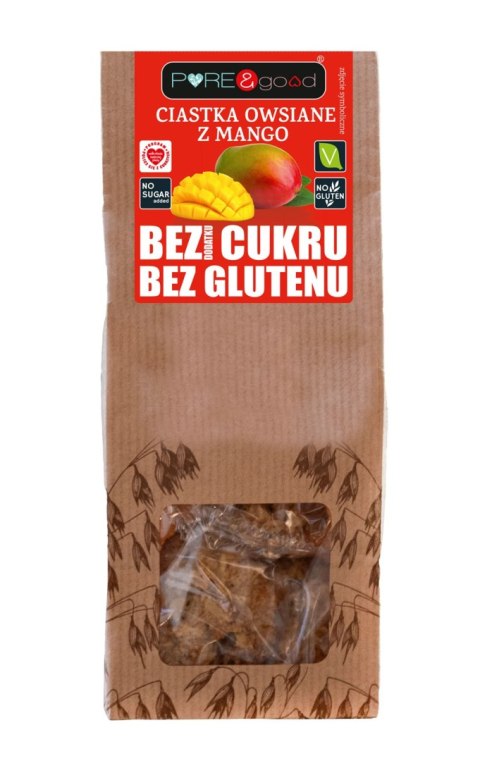 CIASTKA OWSIANE Z MANGO BEZ DODATKU CUKRÓW BEZGLUTENOWE 150 g - PURE&GOOD PURE&GOOD (czekolady, ciastka, przetwory)