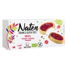 CIASTKA TARTALETKI Z DŻEMEM MALINOWYM BEZGLUTENOWE BIO 130 g - NATEN NATEN (ciastka bezglutenowe)